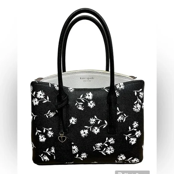 Kate Spade Black and White Floral Crossbody - Picture 1 of 16